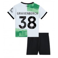 Liverpool Ryan Gravenberch #38 Vieras Peliasu Lasten 2023-24 Lyhythihainen (+ Lyhyet housut)